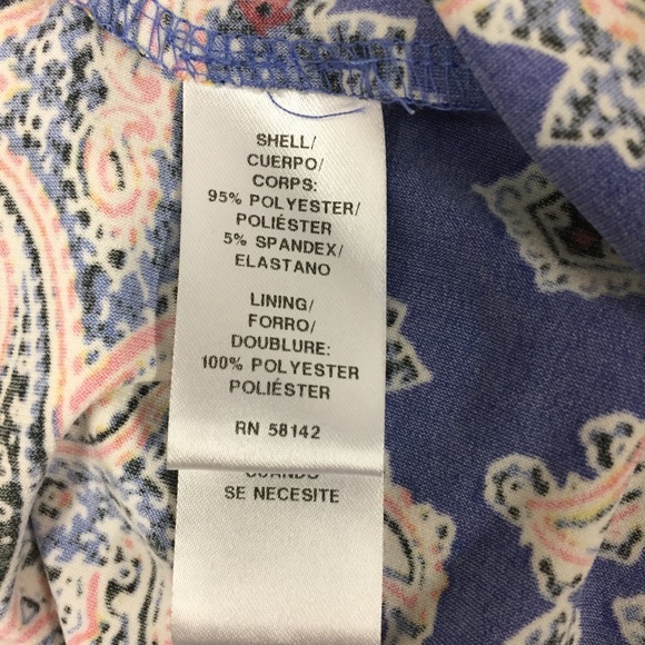 Wisp Blue Paisley Scarf Print Shift Dress SZ 6P - Picture 13 of 15